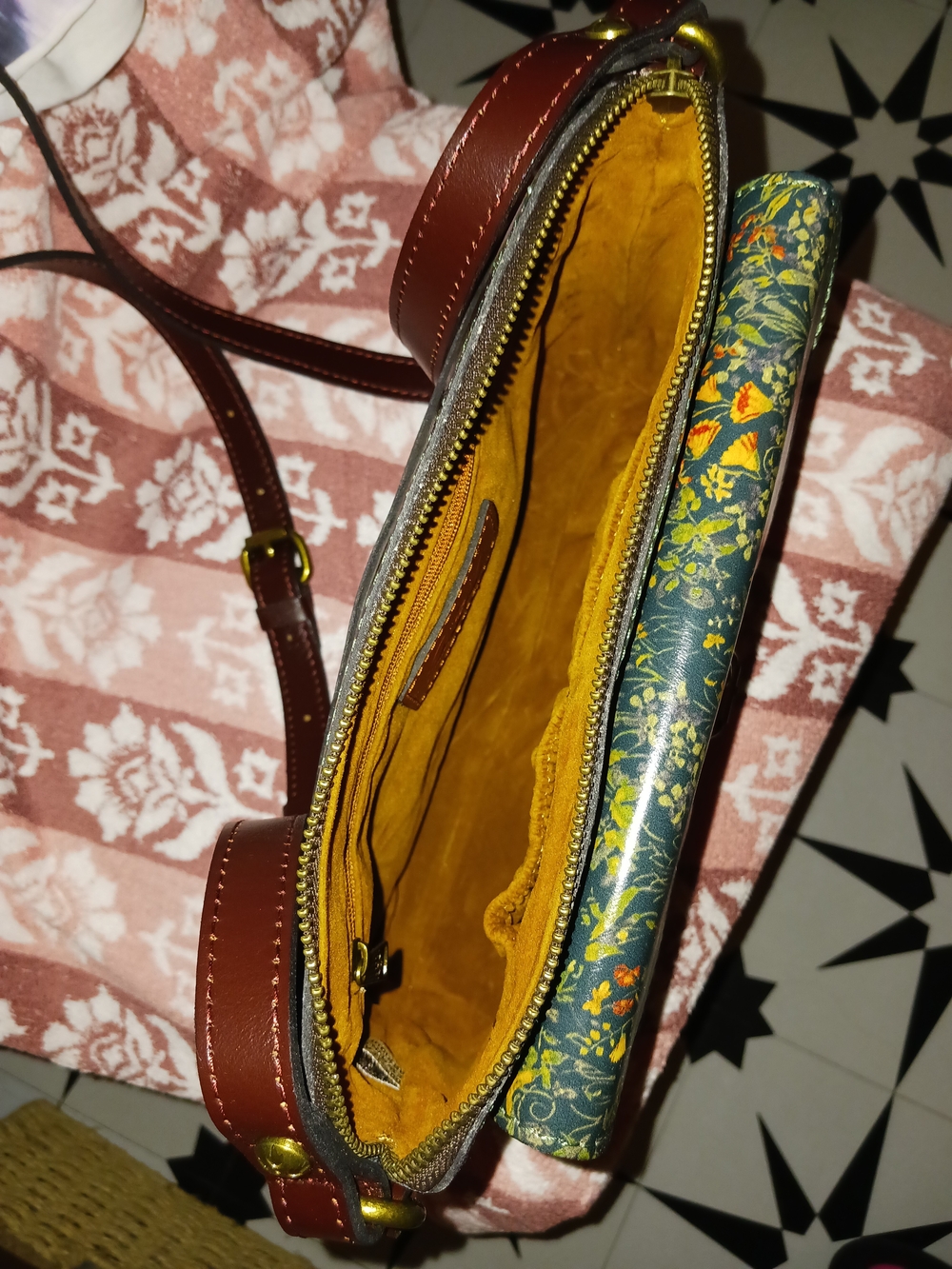 Patricia Nash Avellino Crossbody P062707X Genuine Leather Tuscan Fields - Picture 12 of 16